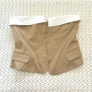 Zara tube top button up